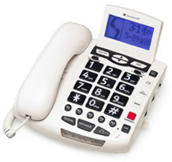 Amplified BigButton Spkrphone 50dB White