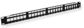 PATCH PANEL, BLANK, HD, 24-PORT, 1 RMS