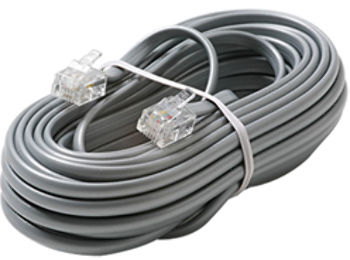 4C 7' Silver Modular Line Cord