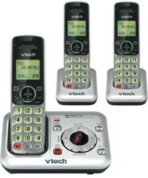 Three handset cordless answering w/ CID