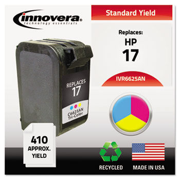 Remanufactured C6625AN (17) Ink, 410 Page-Yield, Tri-Color