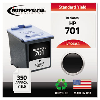 Remanufactured CC635A (701) Ink, 350 Page-Yield, Black