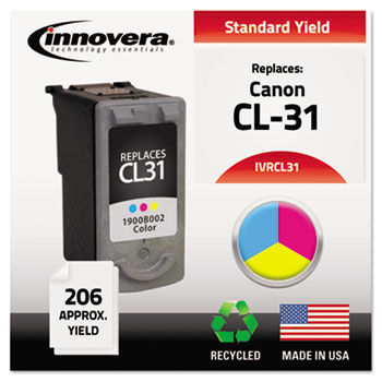 Remanufactured 1900B002 (CL-31) Ink, 206 Page-Yield, Tri-Color