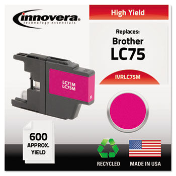 Remanufactured High-Yield LC75M Ink, 600 Page-Yield, Magenta