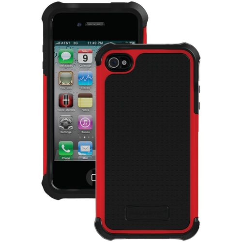 BALLISTIC SA0582-M355 iPhone(R) 4/4S SG Case (Black/Red)