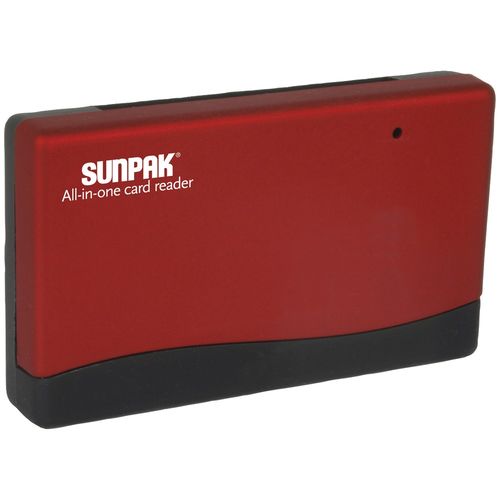 SUNPAK ALLIN1-CR-RD All-In-One Card Reader (Red)