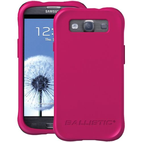 BALLISTIC LS0950-M695 Samsung(R) Galaxy S(R) III LS Smooth Case (Hot Pink; 4 black, 4 purple, 4 hot pink & 4 white bumpers)