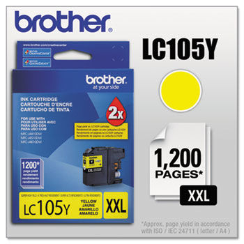 LC105Y, LC-105Y, Innobella Super High-Yield Ink, 1200 Page-Yield, Yellow