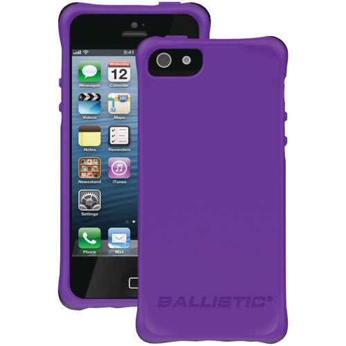 BALLISTIC LS0955-M985 iPhone(R) 5/5S LS Smooth Case (Purple with 4 White, 4 Purple, 4 Black, 4 Teal Bumpers)