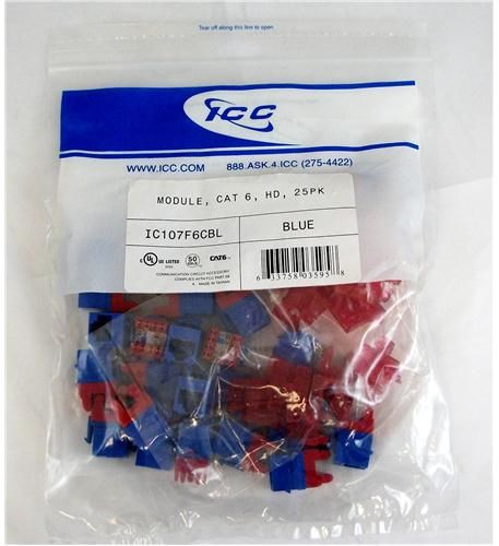 MODULE, CAT 6, HD, 25PK, BLUE