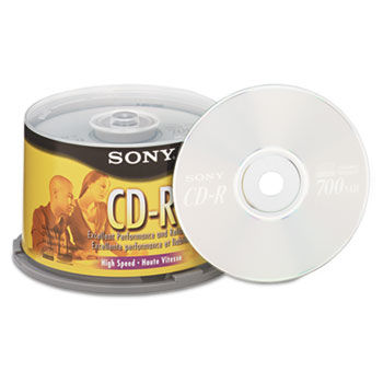 CD-R Discs, 700MB/80min, 48x, Spindle, Silver, 50/Pack