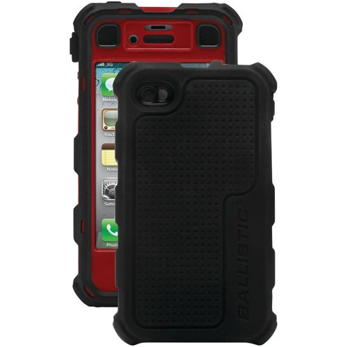 BALLISTIC HA0778-M355 iPhone(R) 4/4S Hard Core Series Case (Black/Red)