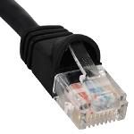 PATCH CORD, CAT 6, BOOT, 1' BK