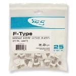 MODULE, F-TYPE NICKEL PLATED 25 PK WHITE