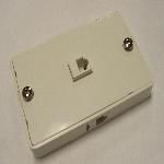 Mod Wall Jack 3-Way WHITE