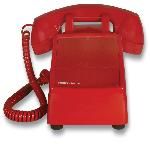 No Dial Desk Phone - Red