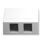 IC107SB2WH - SURFACE BOX 2PT White