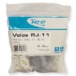 IC1076VCWH - 25PK Cat3 Jck 6Con. - White