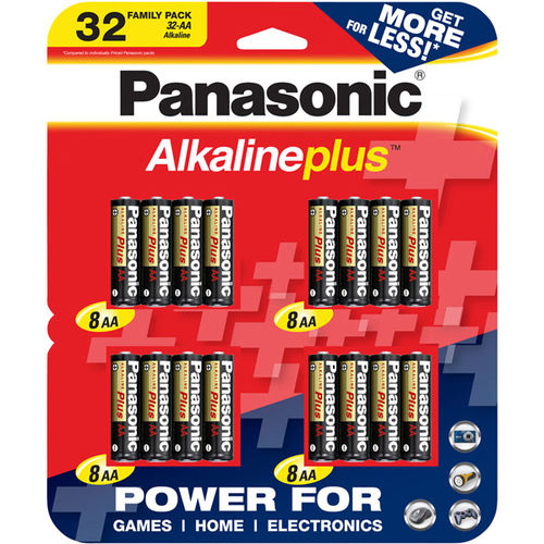 Alkalineplus AA 32-Battery Family Pack