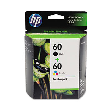 CD947FN (HP 60) Combo Pack Ink Cartridge; 200 Black, 165 Tri-Color