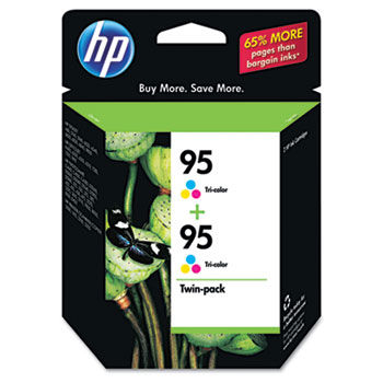 CD886FN (HP 95) Ink Cartridge, 330 Page-Yield, 2/Pack, Tri-Color