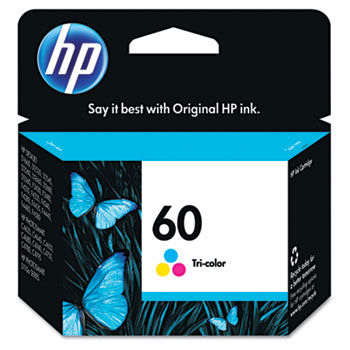 CC643WN (HP 60) Ink Cartridge, 165 Page-Yield, Tri-Color