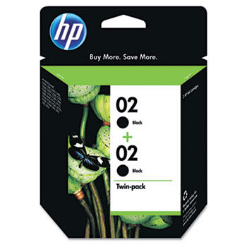 C9500FN (HP 02) Ink Cartridge, 660 Page-Yield, 2/Pack, Black