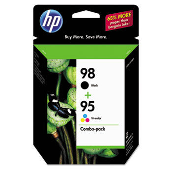 CB327FN (HP 95; HP 98) Ink Cartridge, 330 Page-Yield, 2/Pack, Black; Tri-Color