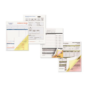 Carbonless Paper, 2-Part Reverse/Straight, 8-1/2 x 11, Canary/White, 2500 Sets