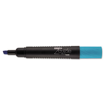 Zazzle Tank Highlighter, Chisel Tip, Blue, 12/Pk