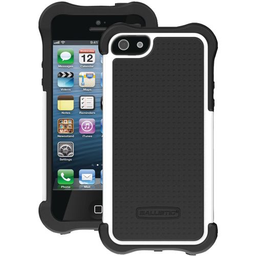 BALLISTIC SX0945-M385 iPhone(R) 5/5S SG MAXX Case with Holster (Black/White)