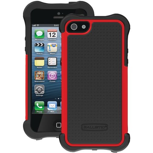 BALLISTIC SX0945-M355 iPhone(R) 5/5S SG MAXX Case with Holster (Black/Red)