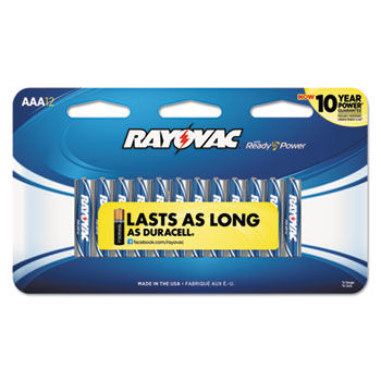 Alkaline Batteries, AAA, 12/ Pack