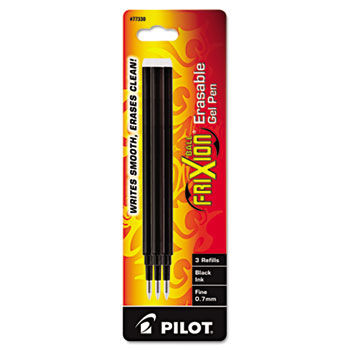 Refill for FriXion Erasable Gel Ink Pen, Black, 3/Pk