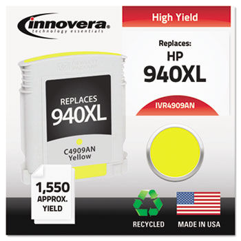 Remanufactured C4909AN (940XL) Ink, 1400 Page-Yield, Yellow