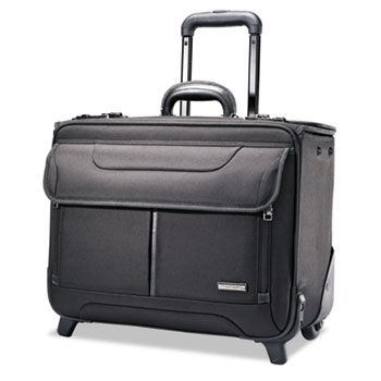 Wheeled Catalog Case, 17-1/4 x 7-1/2 x 13, Black