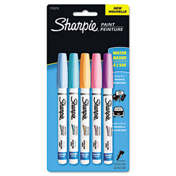 Water-Based Pastel Paint Markers, Assorted, 5/Pk