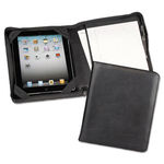 iPad Zipper Composition Pad Holder, Leather, Black