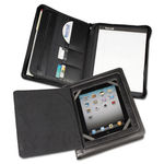 iPad Zipper Padholder With Magnetic  Flap, Vinyl, Black