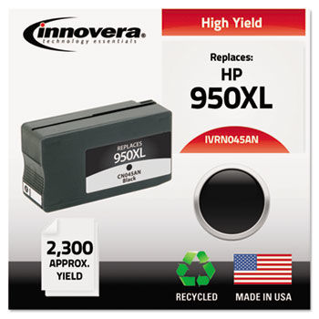 Remanufactured CN045AN (950XL), High-Yield Ink, 2300 Pg-Yld, Blk