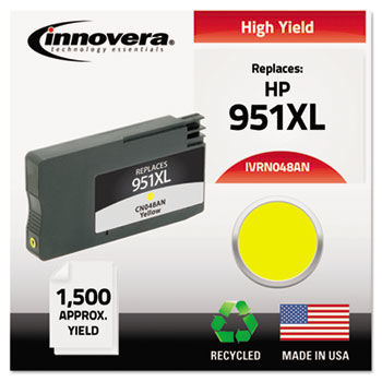 Remanufactured CN048AN, (951XL), High-Yld Ink, 1500 Pg-Yield, Yellow