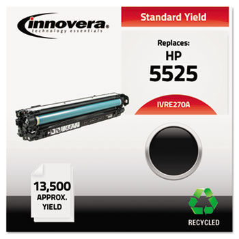 Remanufactured CE270A (5525) Toner, 13500 Page-Yield, Black