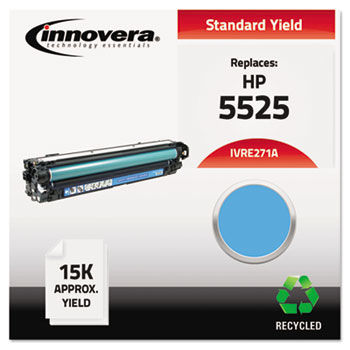 Remanufactured CE271A (5525) Toner, 15000 Page-Yield, Cyan