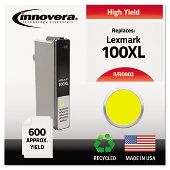 Remanufactured High-Yield 14N0902 (100XL) Ink, 600 Page-Yield, Yellow