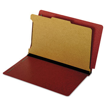 Dual Tab Classification Folder, 2 Sections, Top/End Tab, Legal, Kraft, 10/BX