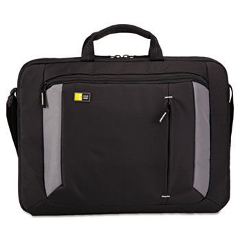 Laptop Attache, Fits 16"", 16-1/4 x 2-8/10 x 13"" Nylon, Black