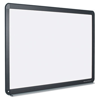 Interactive Magnetic Dry Erase Board, 70 x 52 x 1 1/4, White/Black Frame