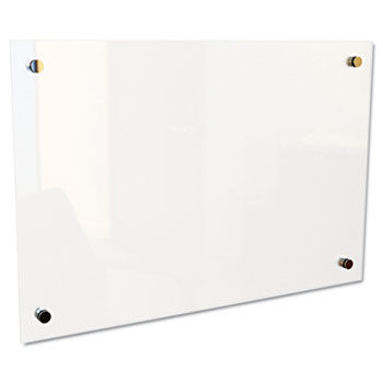 Enlighten Glass Board, Frameless, Frosted Pearl, 36"" x 24"" x 1/8""