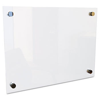 Enlighten Glass Board, Frameless, Frosted Pearl, 24"" x 18"" x 1/8""