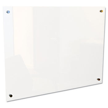 Enlighten Glass Board, Frameless, Frosted Pearl, 48"" x 36"" x 1/8""